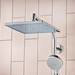 hansgrohe Crometta E EcoSmart Showerpipe 240 Thermostatic Shower Mixer - 27281000 profile small image view 4 