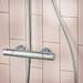 hansgrohe Crometta E EcoSmart Showerpipe 240 Thermostatic Shower Mixer - 27281000 profile small image view 5 