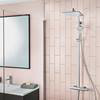 hansgrohe Crometta E EcoSmart Showerpipe 240 Thermostatic Shower Mixer - 27281000 profile small image view 1 