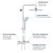 Grohe Euphoria 260 Thermostatic Shower System - 27296002 profile small image view 6 