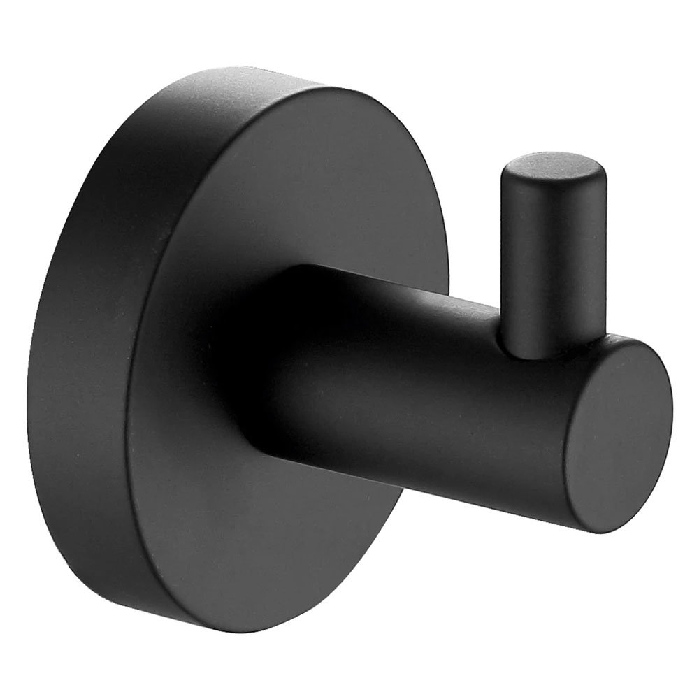 JTP Vos Matt Black Single Robe Hook