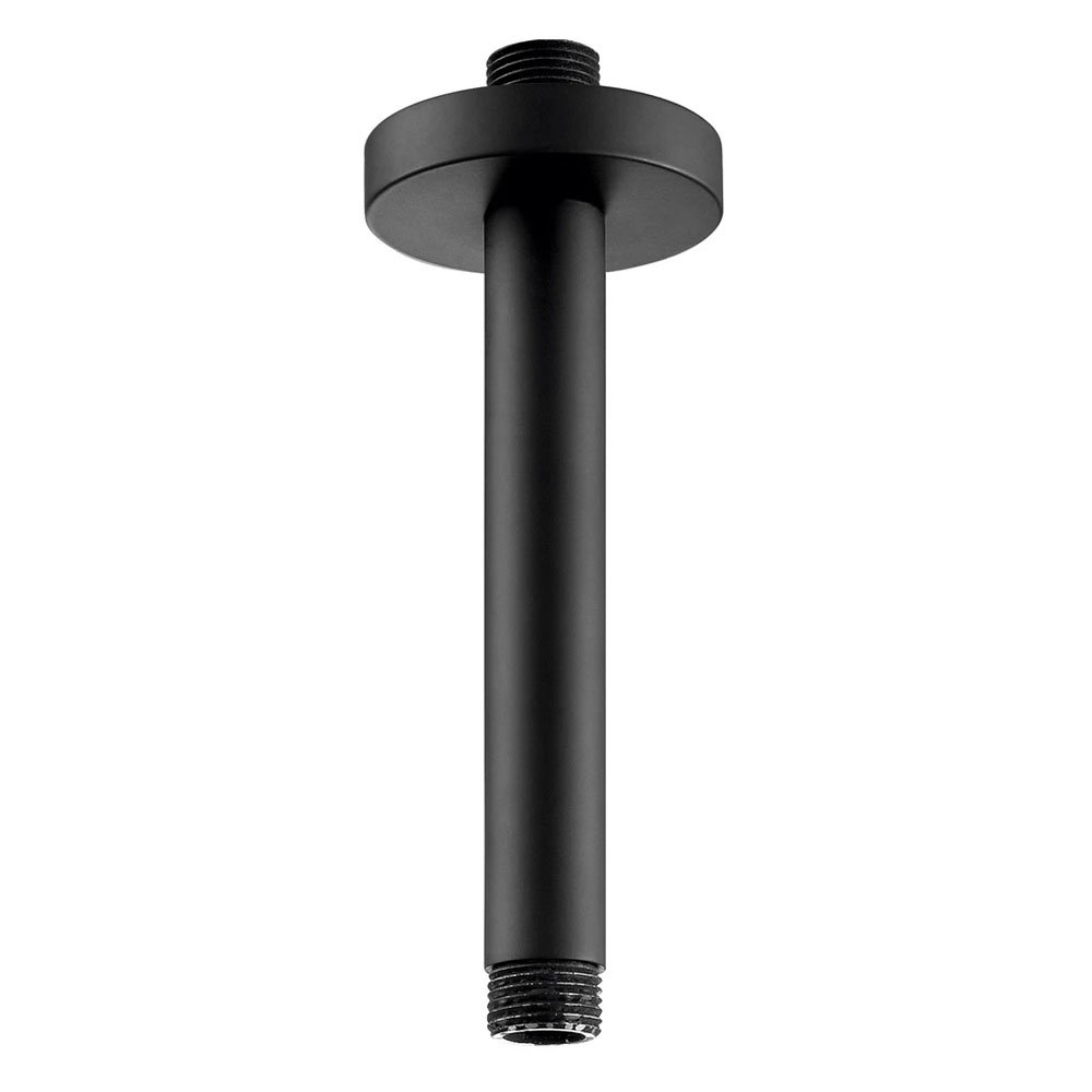 JTP Vos Matt Black Ceiling Mounted Shower Arm