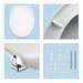 Bemis Buxton Toilet Seat with Adjustable Chrome Hinges - 2850CPT000 profile small image view 4 