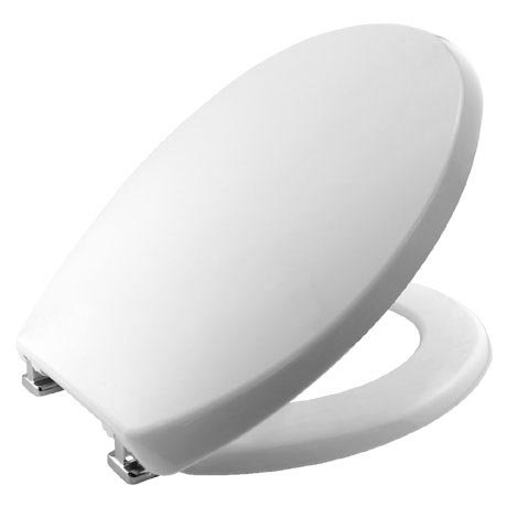 Bemis Buxton Toilet Seat with Adjustable Chrome Hinges - 2850CPT000