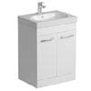 Tissino Angelo 600mm Floor Mounted Washbasin Unit - Gloss White profile small image view 1 
