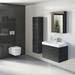 Tissino Angelo 700mm Wall Hung Washbasin Unit - Barossa Oak profile small image view 2 
