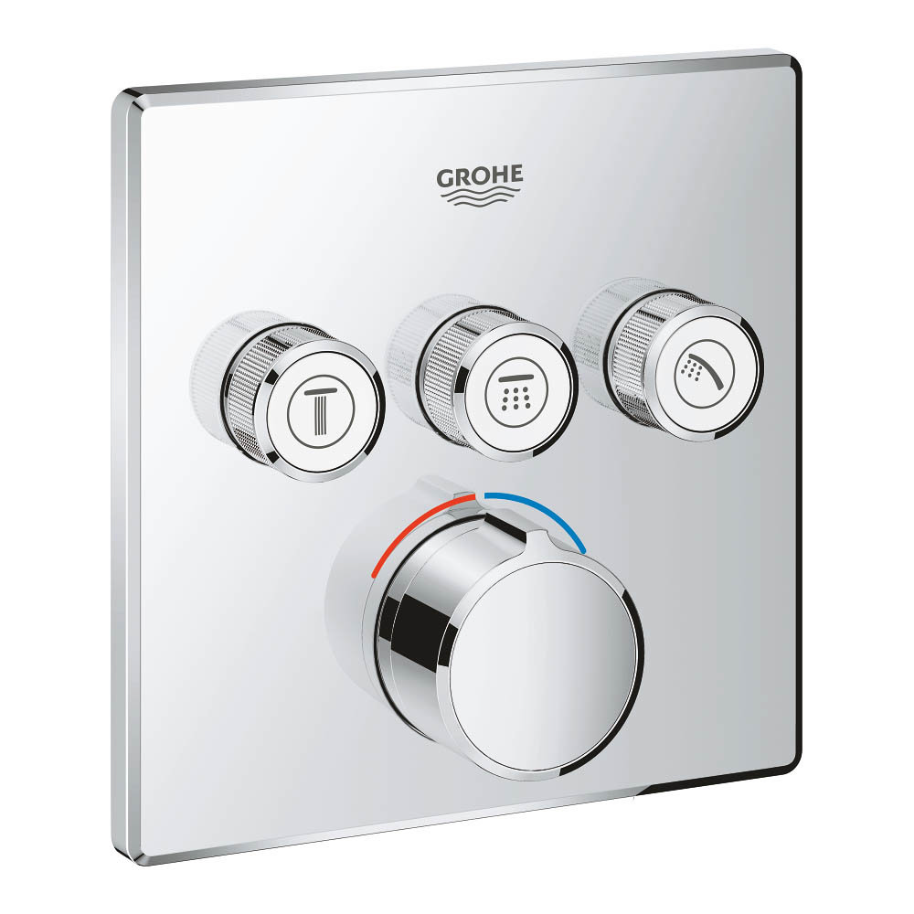 Grohe SmartControl Square 3 Outlet Concealed Mixer Trim - 29149000