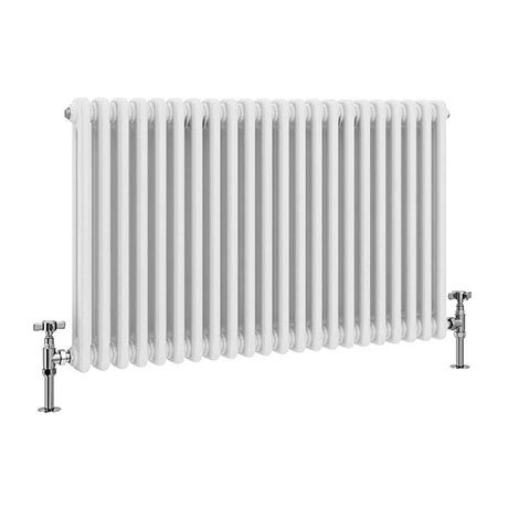 Keswick 600 x 988mm Cast Iron Style Traditional 2 Column White Radiator ...