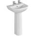 VitrA - S20 Model 4 Piece Suite - Closed Back CC Toilet & 60cm Basin - 1 or 2 Tap Holes profile small image view 5 
