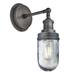 2 x Industville Brooklyn Outdoor & Bathroom Wall Light - Pewter profile small image view 4 