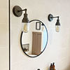 2 x Industville Brooklyn Outdoor & Bathroom Wall Light - Pewter profile small image view 1 