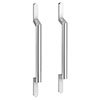 2 x York Chrome Round Strap Additional Handles - L200mm (128mm Centres) profile small image view 1 