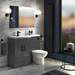 2 x Revive Matt Black Round Bathroom Wall Lights profile small image view 2 
