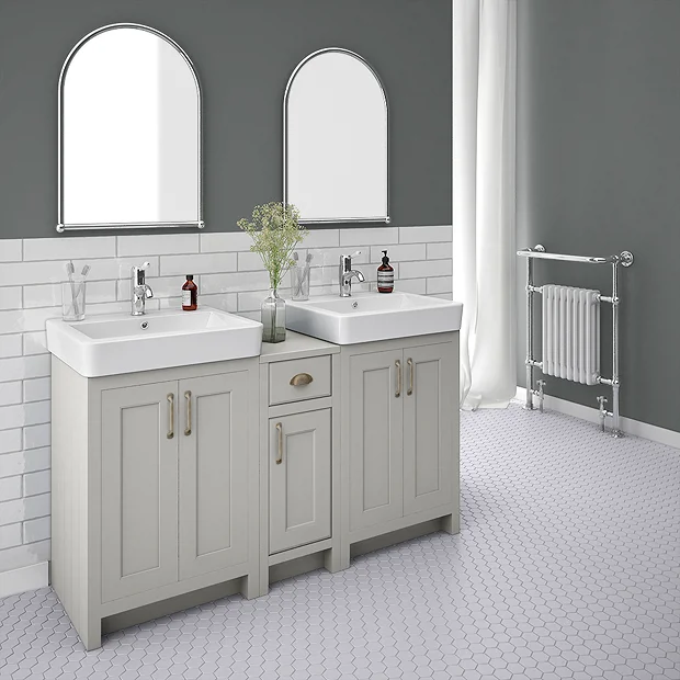 Chatsworth Traditional Grey Double Basin Vanity
