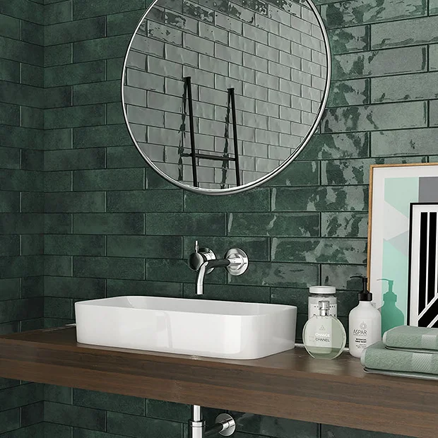 Granley Rustic Green Gloss Wall Tiles