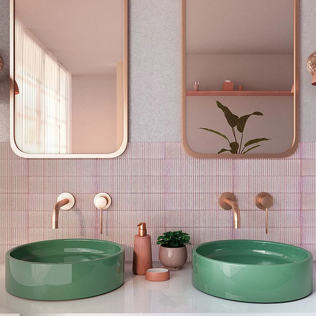 Alassio Matchstick Pink Gloss Wall Tiles