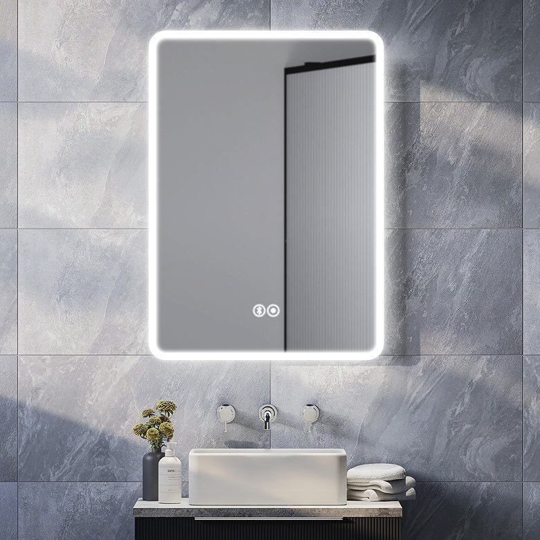 LED bluetooth mirror for cloakroom bathroom