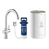 Grohe RED Duo Instant Boiling Water Kitchen Tap and M Size Boiler - Chrome - 30058001 profile small image view 1 
