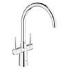 Grohe Ambi Two Handle Kitchen Sink Mixer - 30189000 profile small image view 1 