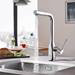 Grohe Essence Kitchen Sink Mixer with Pull Out Spray - Chrome - 30270000 profile small image view 2 