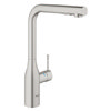 Grohe Essence Kitchen Sink Mixer with Pull Out Spray - SuperSteel - 30270DC0 profile small image view 1 
