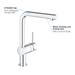 Grohe Minta Kitchen Sink Mixer with Pull Out Spray - Chrome - 30274000 profile small image view 5 