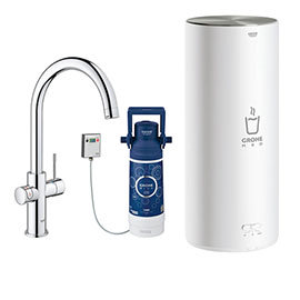 Grohe RED Duo Instant Boiling Water Kitchen Tap and L Size Boiler - Chrome - 30328001