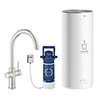 Grohe RED Duo Instant Boiling Water Kitchen Tap and L Size Boiler - SuperSteel - 30328DC1 profile small image view 1 