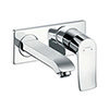 hansgrohe Metris Wall Mounted Single Lever Basin Mixer with Waste (Short Spout) - 31085000 profile small image view 1 