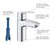 Grohe QuickFix Start SilkMove ES S-Size Mono Basin Mixer with Pop-up Waste - 31137002 profile small image view 2 