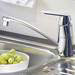 Grohe Eurosmart Cosmopolitan Kitchen Sink Mixer with Shut-Off Valve - 31161000 profile small image view 2 