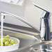 Grohe Eurosmart Cosmopolitan Kitchen Sink Mixer with Shut-Off Valve - 31161000 profile small image view 3 