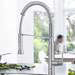 Grohe K7 Kitchen Sink Mixer with Professional Spray - SuperSteel - 31379DC0 profile small image view 2 