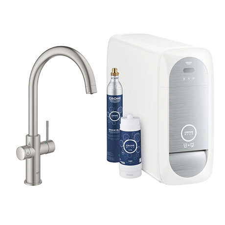 Grohe C-Spout Blue Home Duo Starter Kit - Stainless Steel - 31455DC1