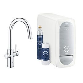 Grohe Blue Home Duo Starter Kit C-Spout with Pull-Out Spray - Chrome - 31541000