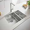 Grohe K700 1.5 Bowl Stainless Steel Kitchen Sink - 31577SD1 profile small image view 1 