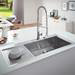 Grohe K1000 1.0 Bowl Stainless Steel Kitchen Sink profile small image view 3 