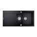 Grohe K500 1.5 Bowl Composite Quartz Kitchen Sink with Drainer - Black - 31646AP0 profile small image view 3 
