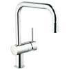 Grohe Minta Kitchen Sink Mixer with Pull Out Spray - Chrome - 32067000 profile small image view 1 