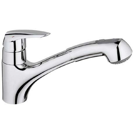 Grohe Eurodisc Kitchen Sink Mixer with Pull Out Spray - 32257001