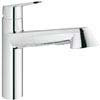 Grohe Eurodisc Cosmopolitan Kitchen Sink Mixer with Pull Out Spray - 32257002 profile small image view 1 