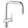 Grohe Minta Kitchen Sink Mixer with Pull Out Spray - Chrome - 32322000 profile small image view 1 