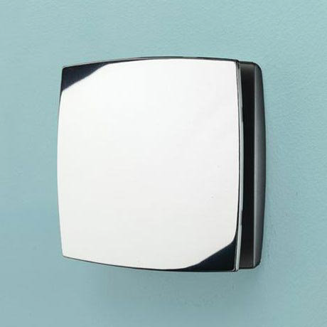 HIB Breeze Wall Mounted Bathroom Fan with Timer - Chrome - 32800