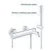 Grohe Essence Wall Mounted Bath Shower Mixer and Kit - 33628001 profile small image view 2 