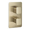 JTP Hix Brushed Brass Single Outlet Thermostatic Concealed Shower Valve profile small image view 1 
