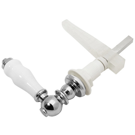 Traditional Ceramic Cistern Lever Handle 345617 at Victorian Plumbing UK