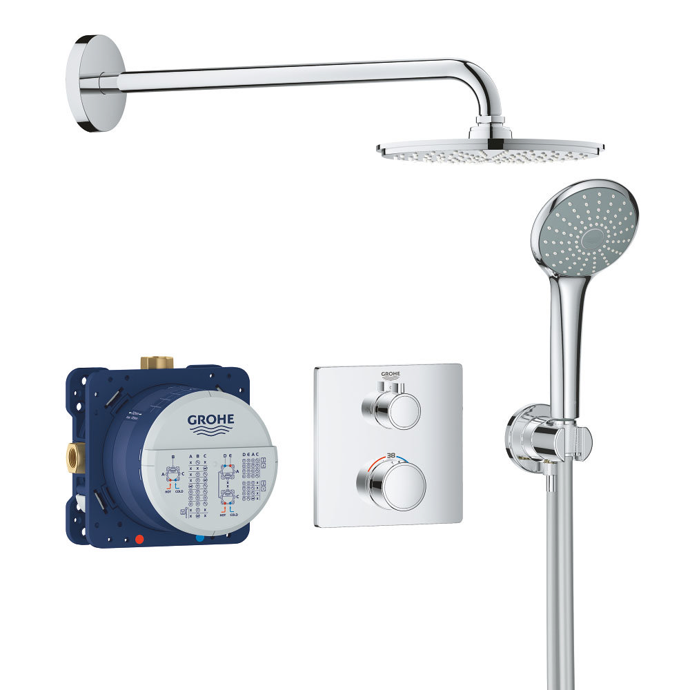 Grohe Grohtherm Perfect Shower Set with Cosmopolitan 210 Rainshower - 34734000