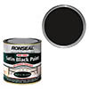 Ronseal One Coat Interior Metal & Wood Paint 250ml - Black Satin profile small image view 1 
