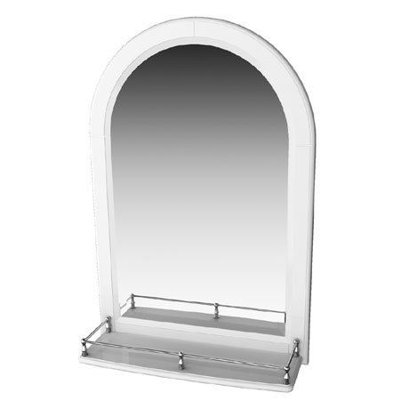 Miller - Traditional 1903 Arched Mirror with Fixed Shelf and Rail - 360C-2