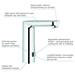 Grohe Eurosmart Cosmopolitan Infra-Red Basin Tap 1/2" L-Size - Chrome - 36422000 profile small image view 2 